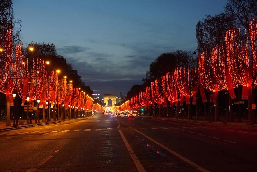 Christmas lights on the Champs-Élysées in Paris - Wanted in Europe
