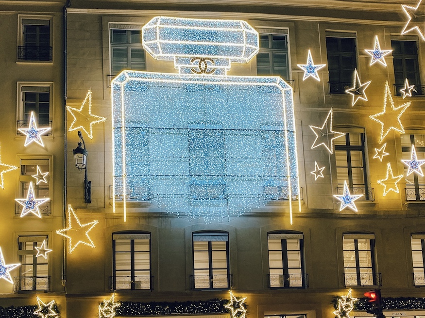 Paris Christmas Lights & Decorations, Rue du Faubourg Saint Honoré